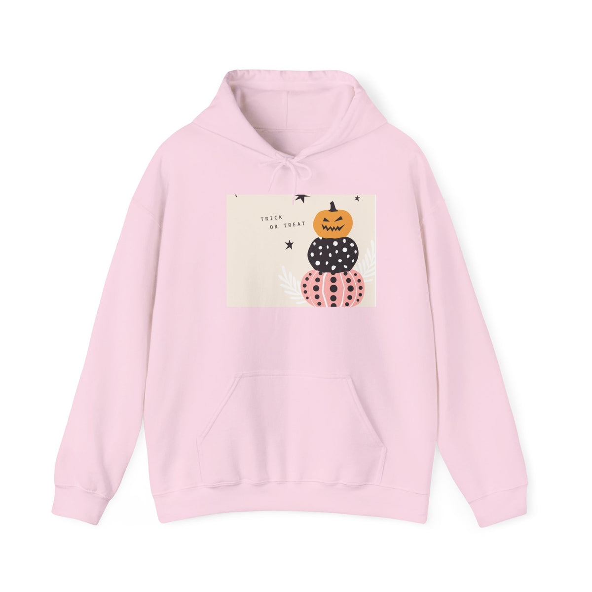 Halloween Pumpkin Stack Hoodie — Cozy Pink & Black Jack-o'-Lantern
