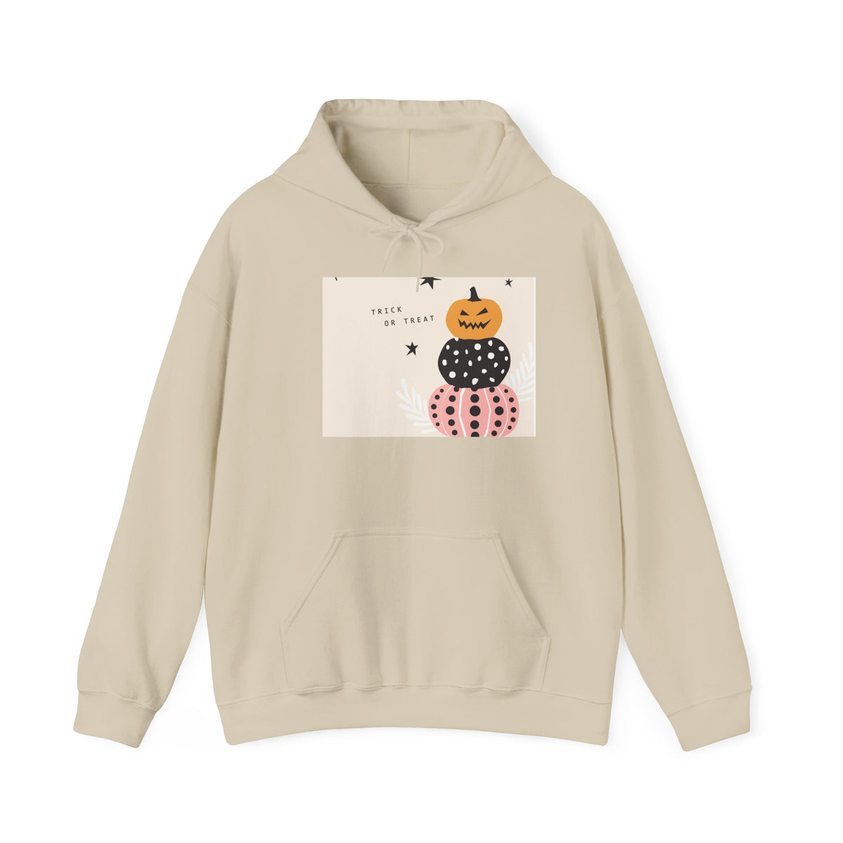 Halloween Pumpkin Stack Hoodie — Cozy Pink & Black Jack-o'-Lantern