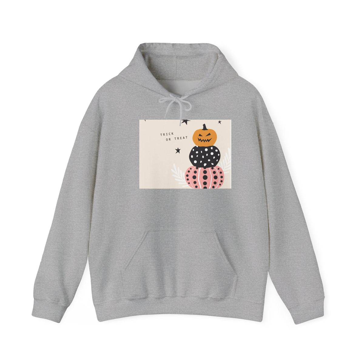 Halloween Pumpkin Stack Hoodie — Cozy Pink & Black Jack-o'-Lantern