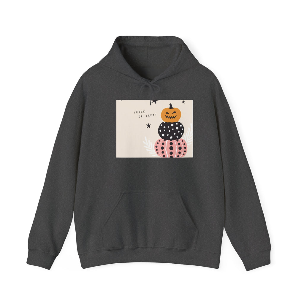 Halloween Pumpkin Stack Hoodie — Cozy Pink & Black Jack-o'-Lantern